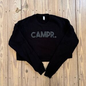 CAMPR Black on Black Cropped Sweatshirt